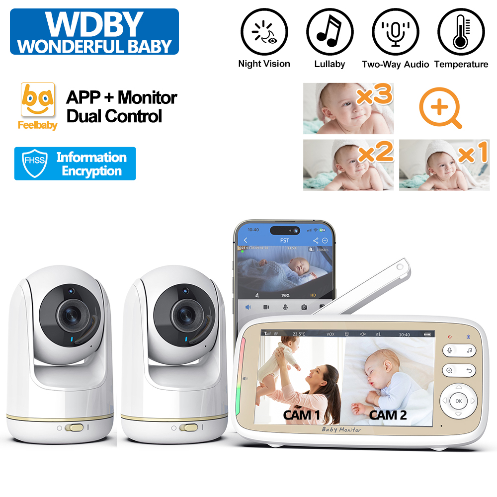 Home Cinema Wireless - جهاز مراقبة الطفل VB803 PRO، مزود