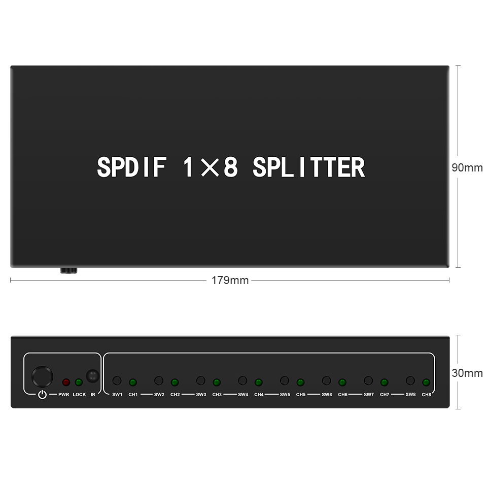 مقسم صوت رقمي بصري ، 1 في 8 خا - مراجعة Home Cinema Tv وسعره